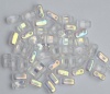 Brick Clear Crystal AB 00030-28701 CzechMates Beads x 50